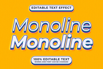 Fototapeta na wymiar Monoline editable text effect