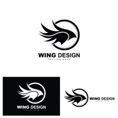Wings Logo, Phoenix Logo, Bird Wing Vector, Template Illustration, Wing Brand Design