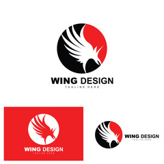 Wings Logo, Phoenix Logo, Bird Wing Vector, Template Illustration, Wing Brand Design