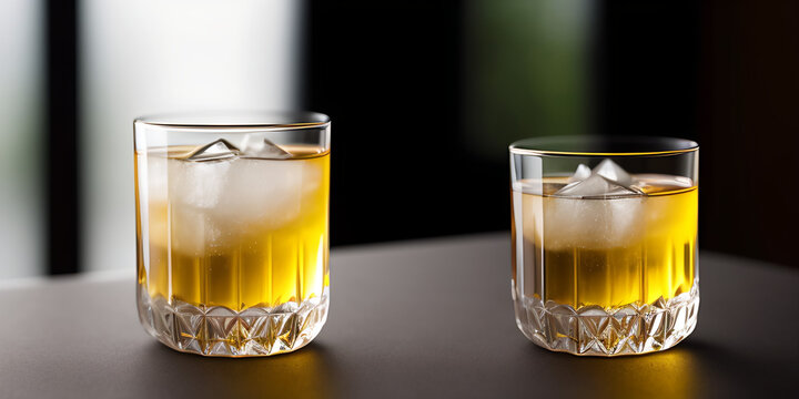 2 glasses of whiskey