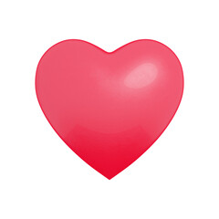 Pink heart isolated 3d