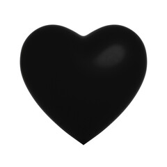 Black heart isolated 3d