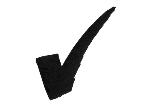 recommend clip art: 極太油性ペンで手書きしたチェックマーク　黒