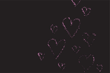 Chalkboard drawing of heart. Vector illustration. Isolated.