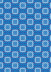 seamless pattern with blue tiles