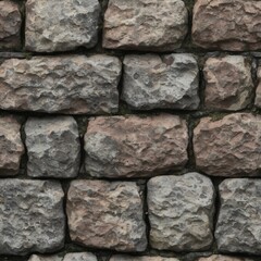 Seamless rough and squared stone wall texture, very detailed
