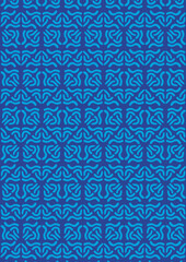 seamless pattern with blue flowers