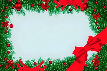 Fototapeta na wymiar christmas frame with holly