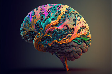 A Humen Colorful Brain, Generative Ai