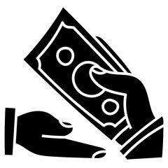 CASH PAYMENT glyph icon