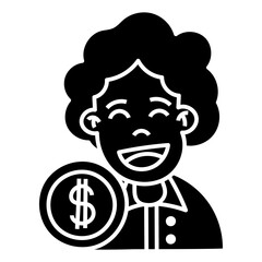 INVESTOR glyph icon