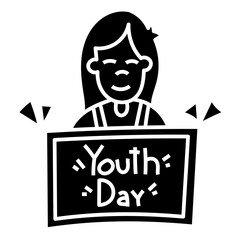 PROTESTER glyph icon