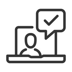 Pixel perfect, editable stroke, up scalable, line, vector bloop icon.