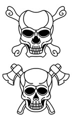 Vector skull tattoo design