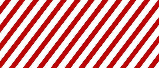 Diagonal stripes background. Red and white lines pattern for road warning and wallpaper template. Realistic lines with repeat stripes texture. Simple geometric stripes background. Pattern vector