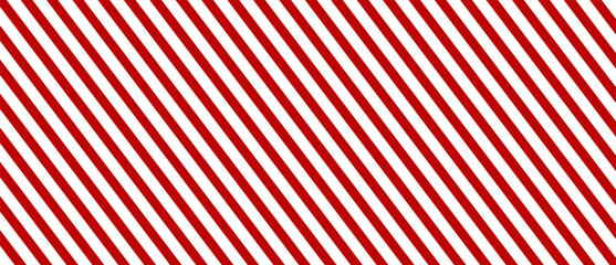 Naklejka premium Diagonal stripes background. Red and white lines pattern for road warning and wallpaper template. Realistic lines with repeat stripes texture. Simple geometric stripes background. Pattern vector