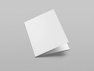 Isolated Isometric A4 Bifold Brochure Mockup
