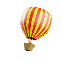 hot air balloon another agle 3d illustration