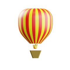 red and yellow hot air balloonustration