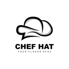 Fototapeta na wymiar Chef Hat Logo, Restaurant Chef Vector, Design For Restaurant, Catering, Deli, Bakery