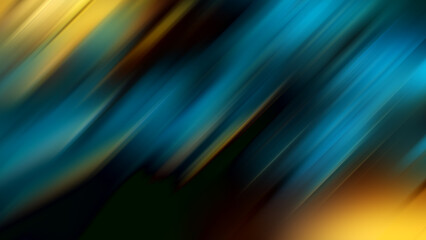 Corporate blurred background with refraction golden lights. Abstract overlay blue background. 