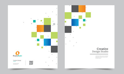 Cover design for annual report and business catalog, magazine, flyer or booklet. Brochure template layout. A4 cover vector EPS-10