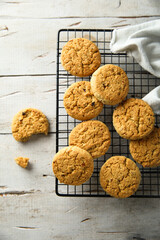 Traditional homemade oatmeal cookies