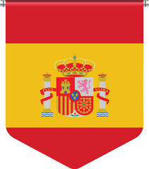 Spain Flag Badged on Holder suitable for many uses 