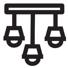 Chandelier Outline Icon