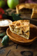 Traditional homemade apple pie