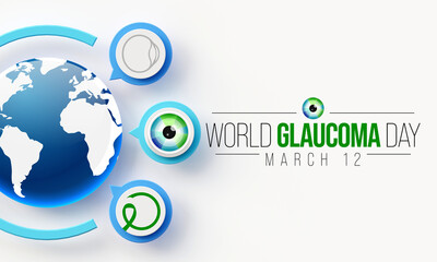 World Glaucoma day is observed every year on March 12, it is a group of eye conditions that damage the optic nerve, the health of which is vital for good vision. 3D Rendering