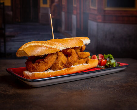 Bocata de calamares fritos