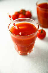 Refreshing tomato juice or cocktail