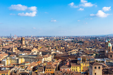 Bologna city of Emilia Romagna famous for its food and the historic seat of the oldest university...