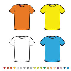 T-shirt illustration template vector