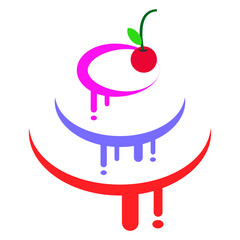 cake logo illustration vector