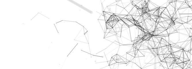 Abstract futuristic background. Connection structure. Network connection. 3D rendering.