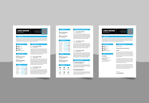 Creative Resume Layout with Cover Letter