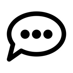 chat bubble line icon