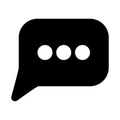 chat bubble glyph icon