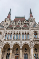 Fototapeta na wymiar The Hungarian Parliament building .details on the building