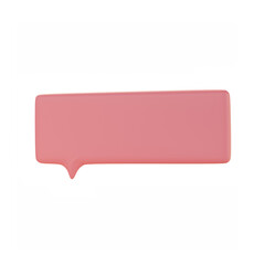 3d retro speech bubble chat icon isolated