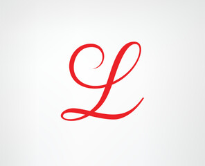  Calligraphy L logo design vector templates