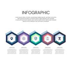 Vector infographic label design with icons. Business concept flowchart, diagram, morphism, 3D chart