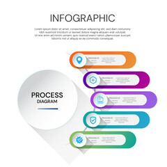 Vector infographic label design with icons. Business concept flowchart, diagram, morphism, 3D chart