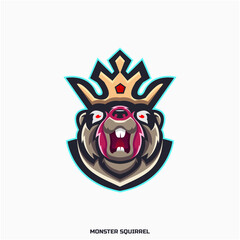 Monster Squirrel logo design