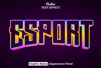esport text effect with graphic style and editable. © eric_barudewa 
