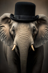 elegant elephant - Created with Generative AI technology.