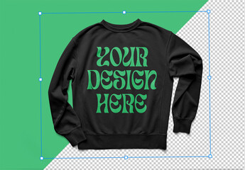 Sweatshirt Mockup With Custom Colors and Transparent Background