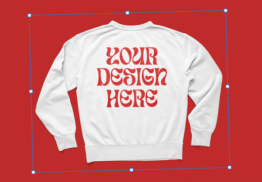Sweatshirt Back Mockup Fully Customizable